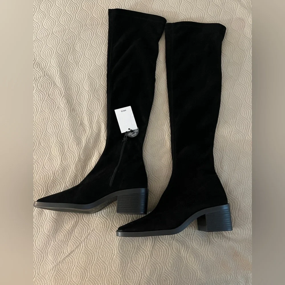 Mango over the knee boots in black size 40